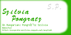 szilvia pongratz business card